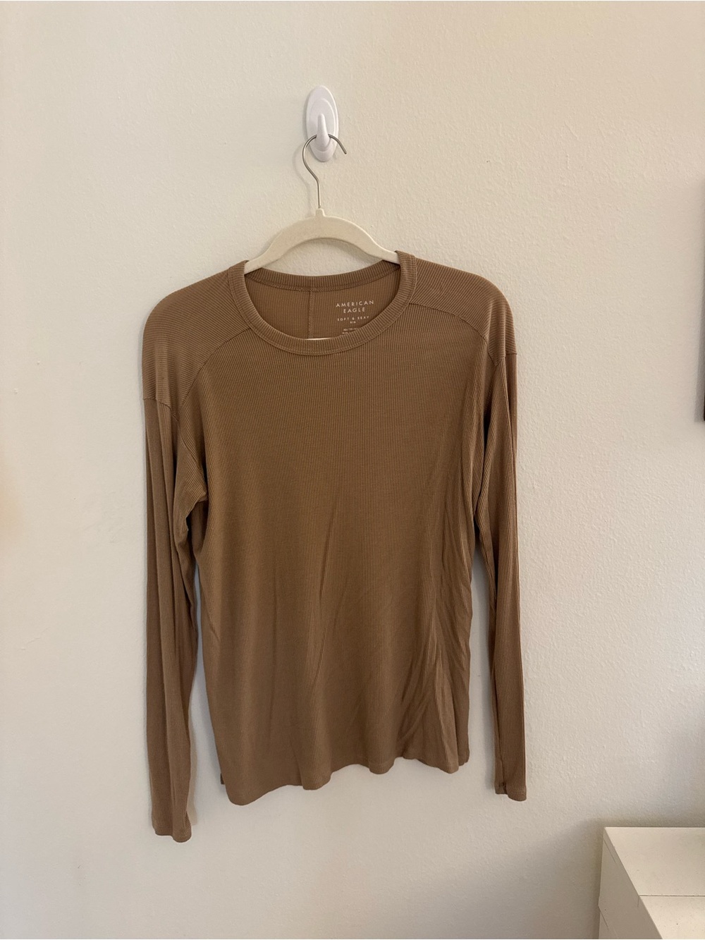American Eagle Soft & Sexy Rib Long Sleeve Top in size XS